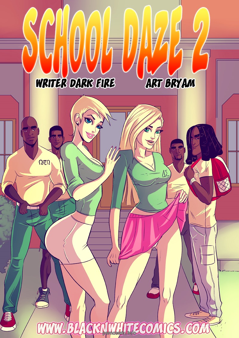 School Xxx Cartoon - School Daze 2-BlacknWhite â€¢ Interracial Porn Comix
