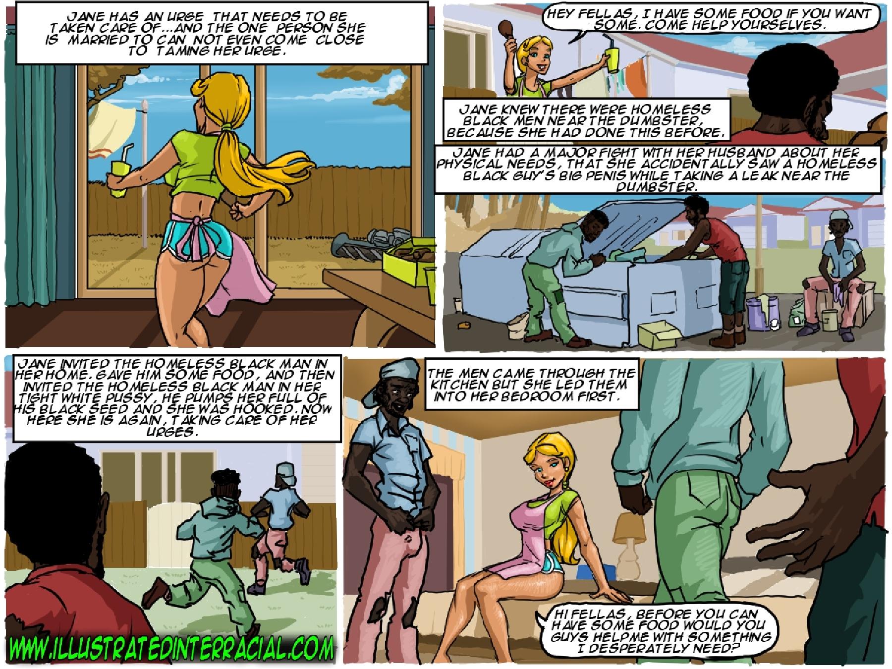 Black Man Porn Comic - Illustrated interracial - Horny Little Jane â€¢ Free Porn Comics