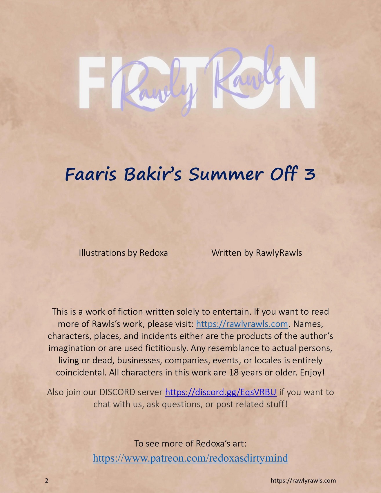 Redoxa Faaris Bakirs Summer Off Free Porn Comics