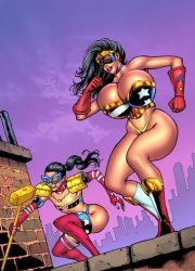 Ms Americana & Wonder Girl Dildo Fever Anal