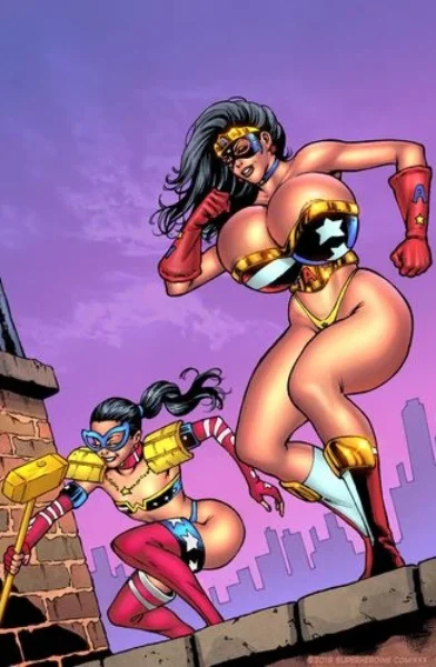 Ms Americana & Wonder Girl Dildo Fever Anal0015 (xyz cover)