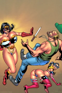 Ms Americana & Wonder Girl Dildo Fever Anal0016