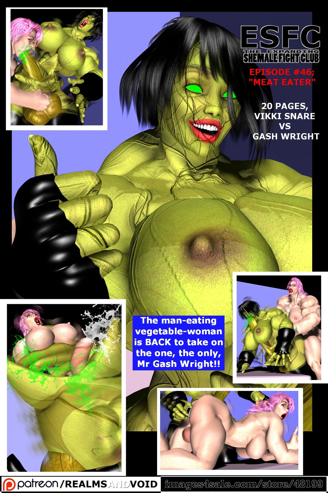 1280px x 1926px - Meat Eater- Expanding Shemale Fight Club 46, Hardcore Sex â€¢ Free Porn Comics