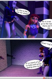 Teen Titans- Raven and Starfire and The alien gloryhole (3)