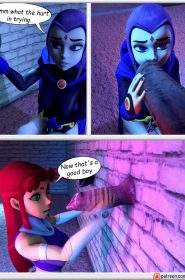 Teen Titans- Raven and Starfire and The alien gloryhole (5)