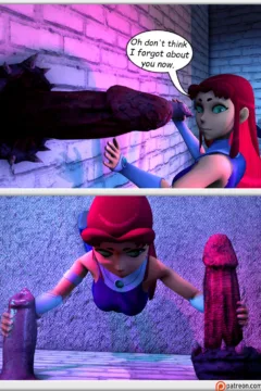 Teen Titans- Raven and Starfire and The alien gloryhole (6)