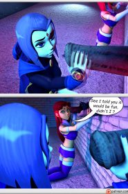Teen Titans- Raven and Starfire and The alien gloryhole (7)