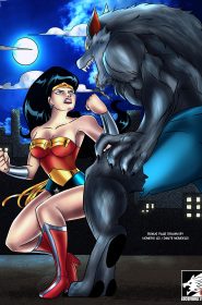 Locofuria - Anthro Wonder Woman vs Werewolf- x (21)
