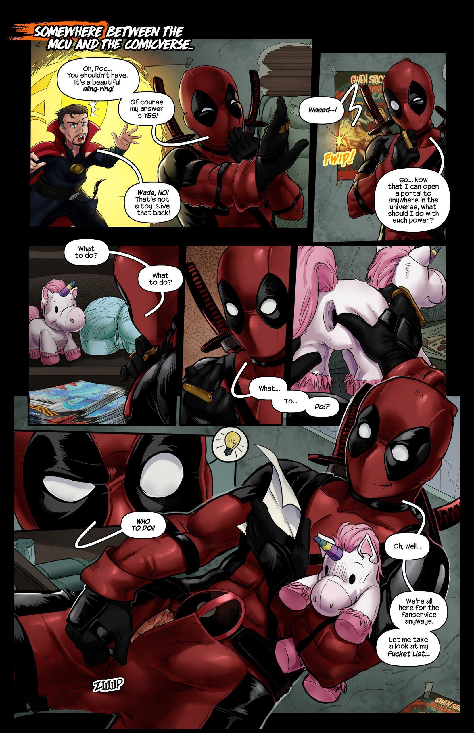 3d Deadpool Porn - Tracy Scops - Deadpool Thinking with Portals â€¢ Free Porn Comics