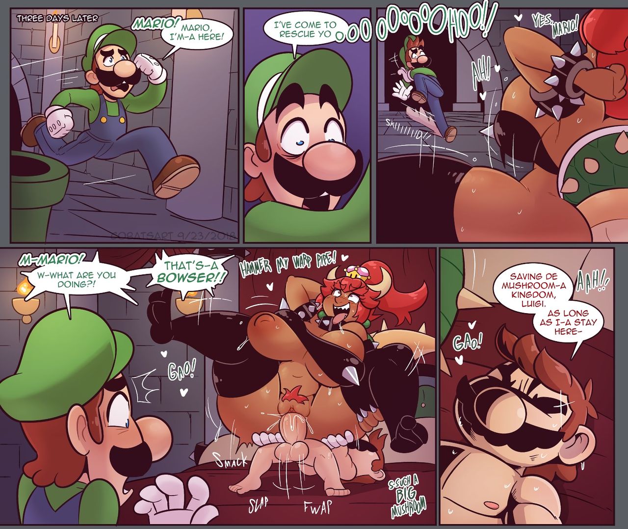 Cobatsart Bowsette X Mario Super Mario Bros Free Porn