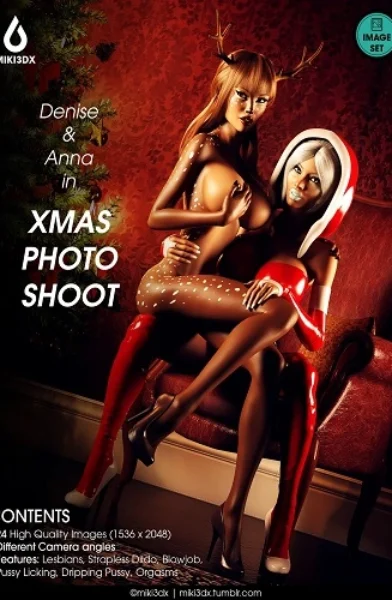 Miki3DX - Denise and Anna in Xmas Photo Shoot