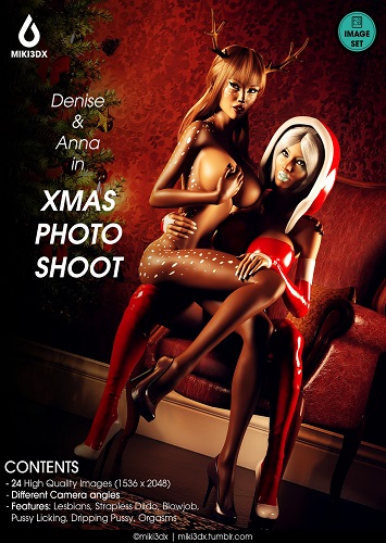 Miki3DX – Denise and Anna in Xmas Photo Shoot