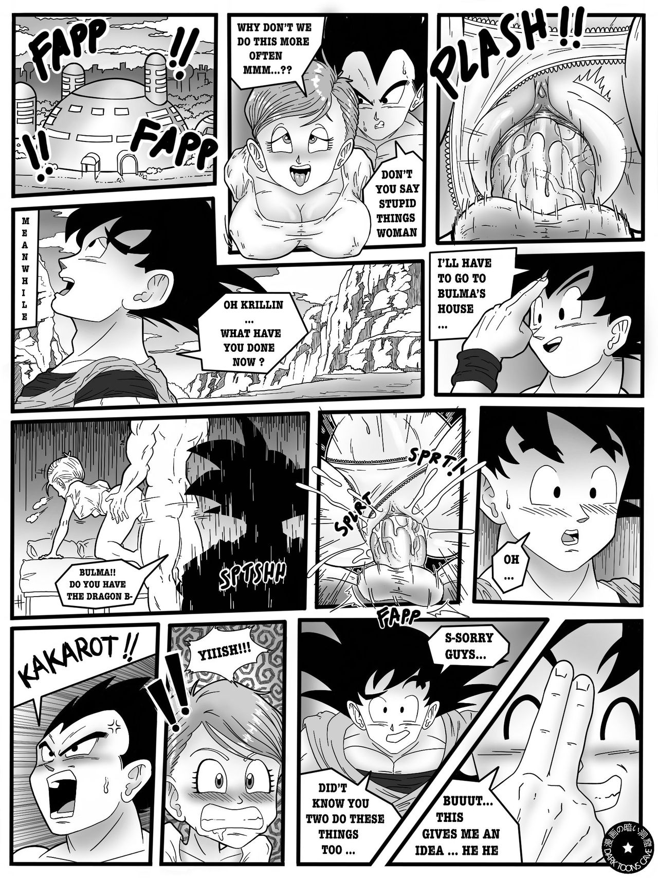 Goku and vegeta switch wifes porn comic