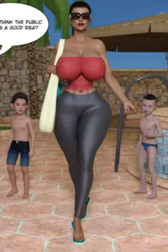 Poolside With Busty MILF (1)