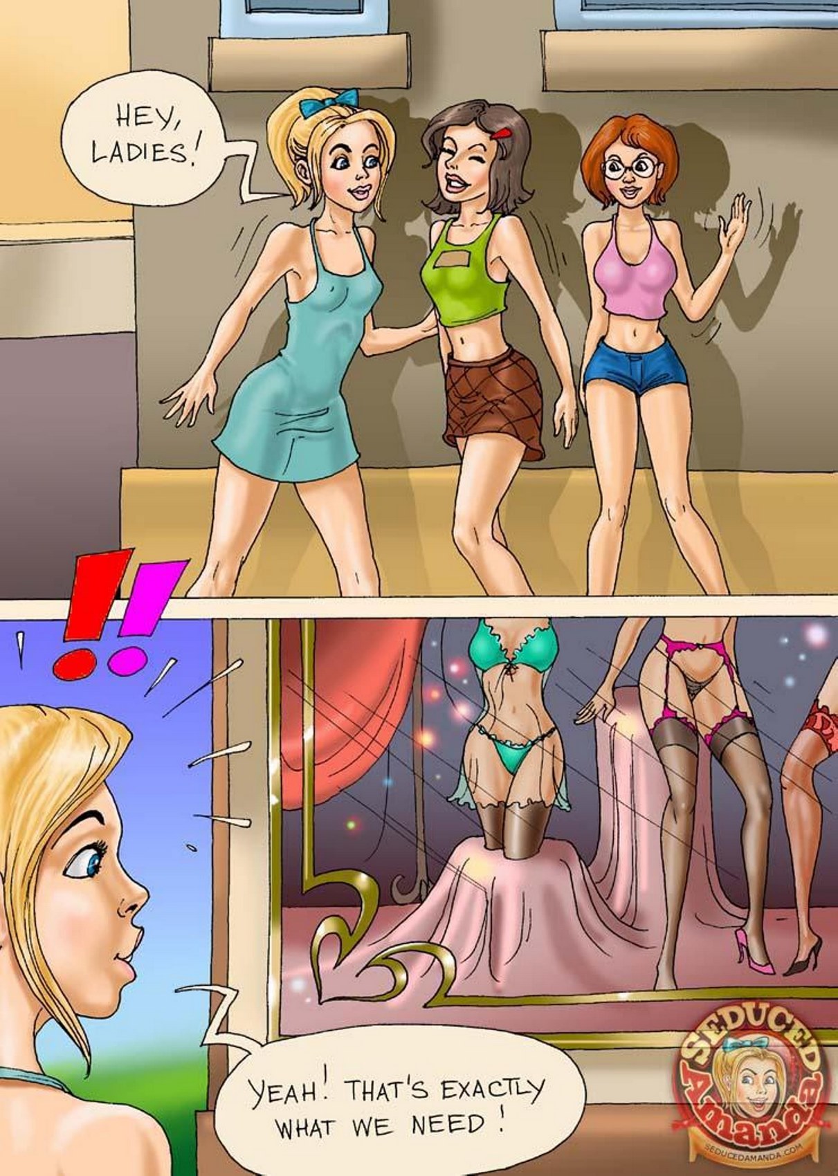 Cartoon Sex Lingerie - Seduced Amanda - Sexy Lingerie â€¢ Free Porn Comics