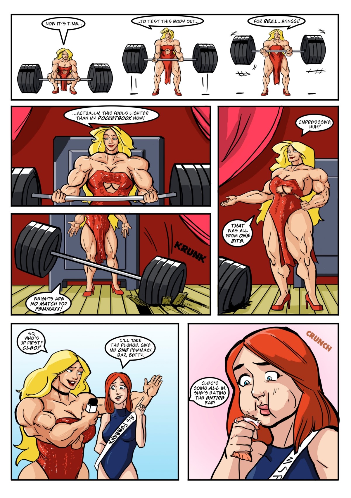 Muscle girl comic porno Mighty Female Muscle Comix Ms Femmaxx 1 Free Porn Comics