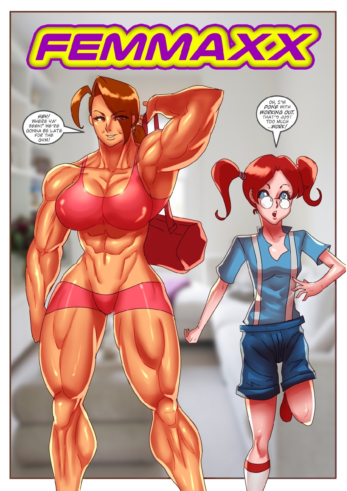 Female muscle comics porn