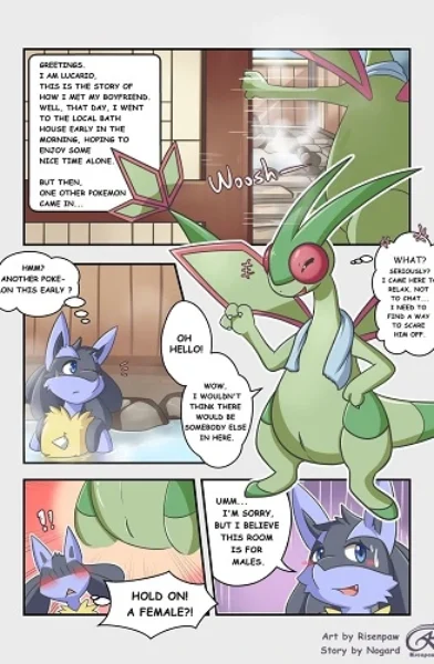 Risenpaw - RISENPAW in the bath house (pokemon)