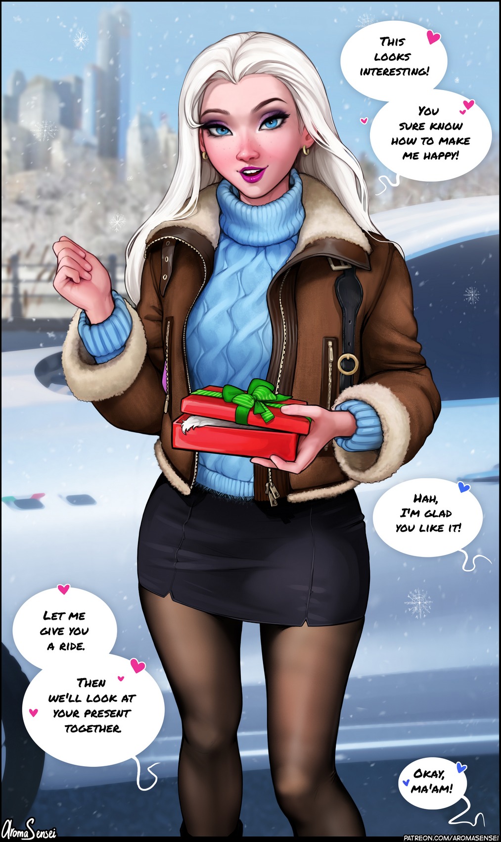 X-mas present for Elsa by AromaSensei • Free Porn Comics