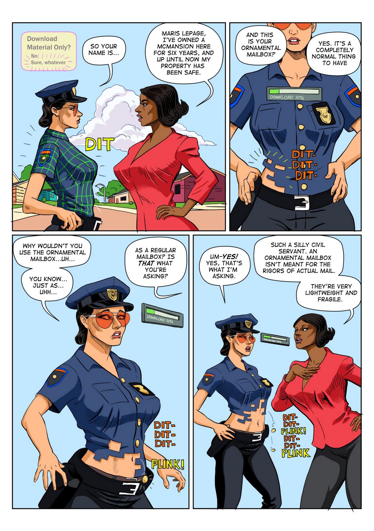 Police Officer Boob Comic - Legmuscle - Police Investigation â€¢ Free Porn Comics