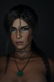 Lara puts her breasts to good use (2)