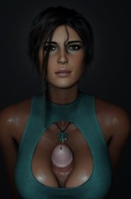 Lara puts her breasts to good use (8)