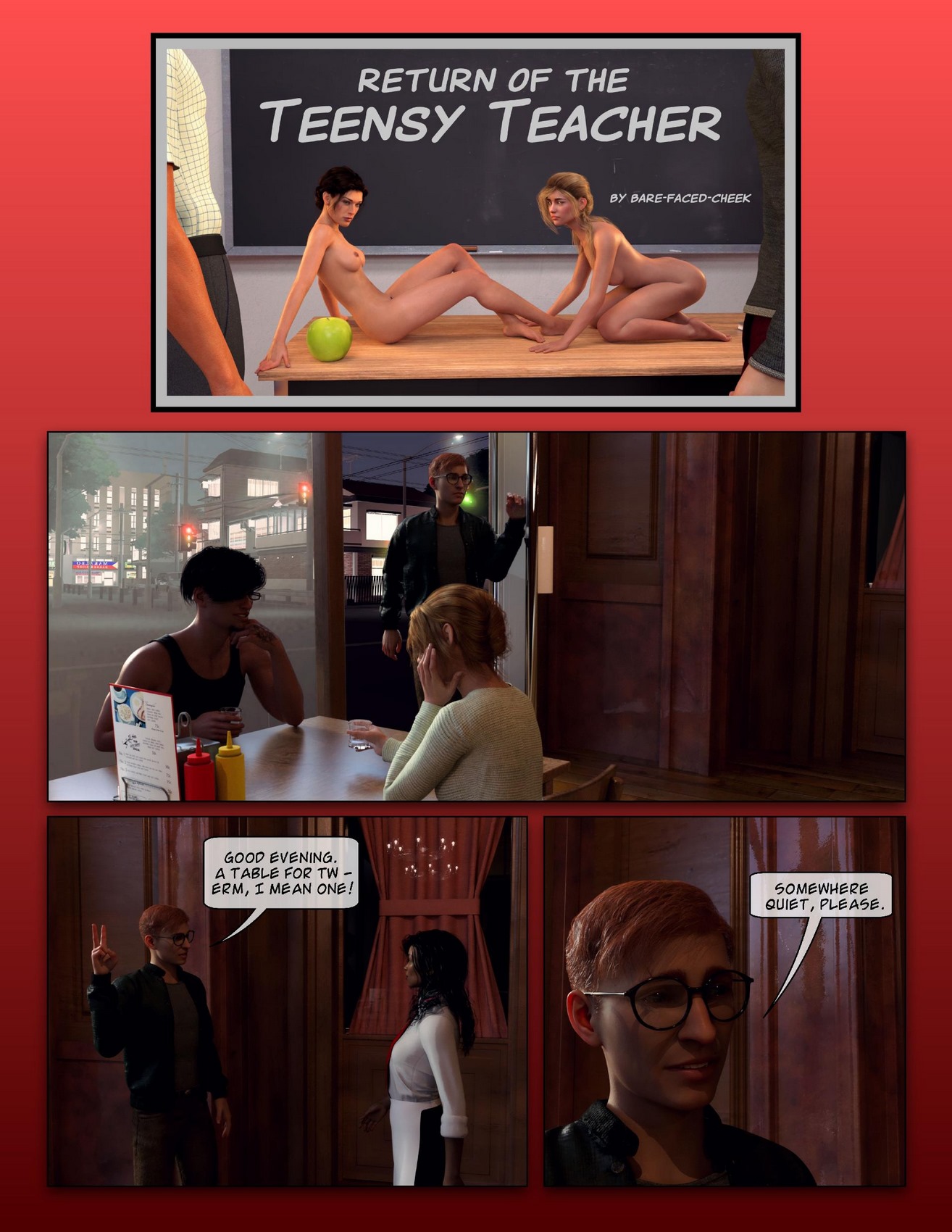 Teacher3x - BareFacedCheek â€“ The Teensy Teacher 3 â€¢ Free Porn Comics