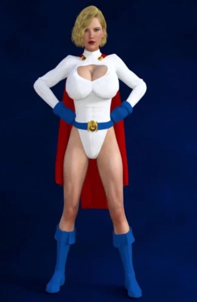 SCH3D - Power Girl in a Fuck Machine