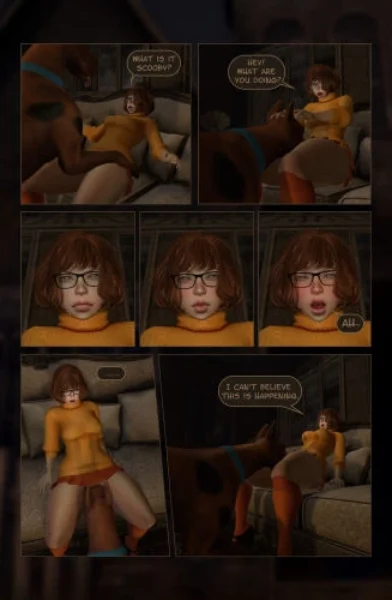 Velma Dinkley and Naughty Dog Scooby Doo