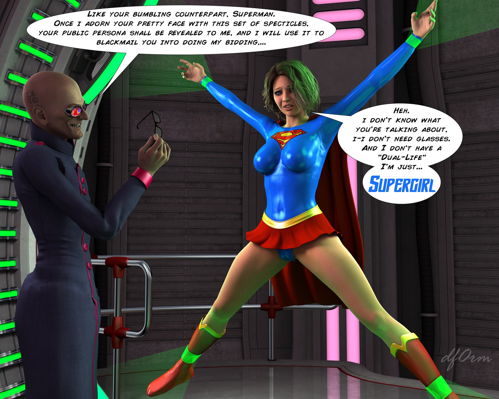 3d Superheroine Big Tits - df0rm - Supergirl: Exposed â€¢ Free Porn Comics