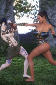 Cavegirl Zoey Vs Warrior Krissy (6)