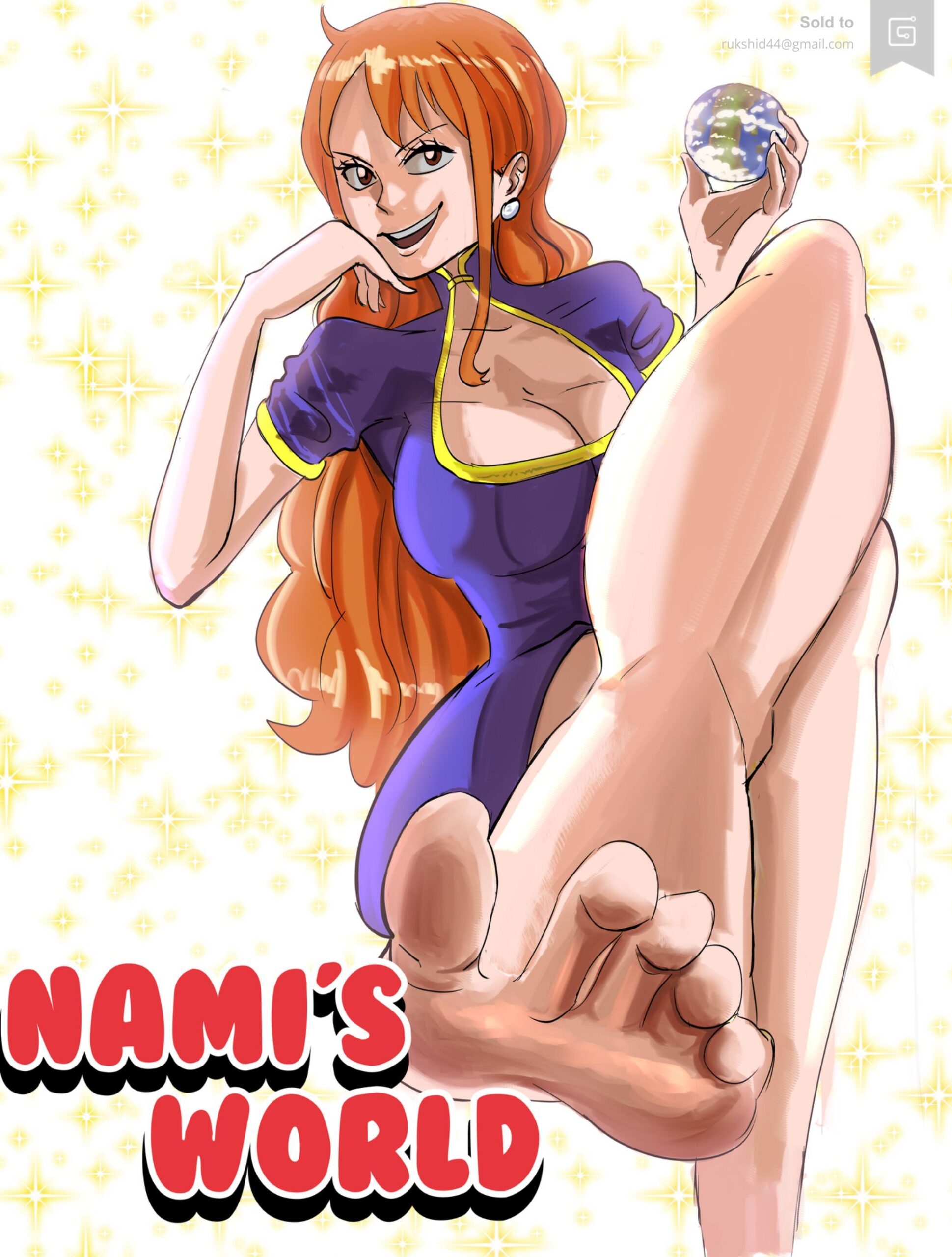 Nami feet porn comic