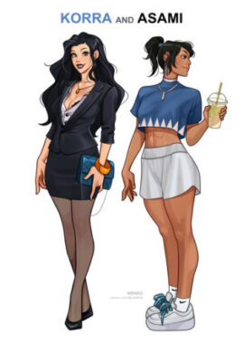 [Olena Minko] Korra and Asami-Office Story