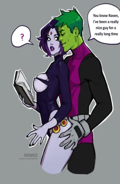 [Olena Minko] Raven and Beast Boy (Teen Titans)