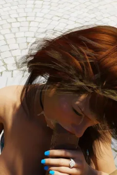 Busty Elder Sister Giving Blowjob Brother (31)