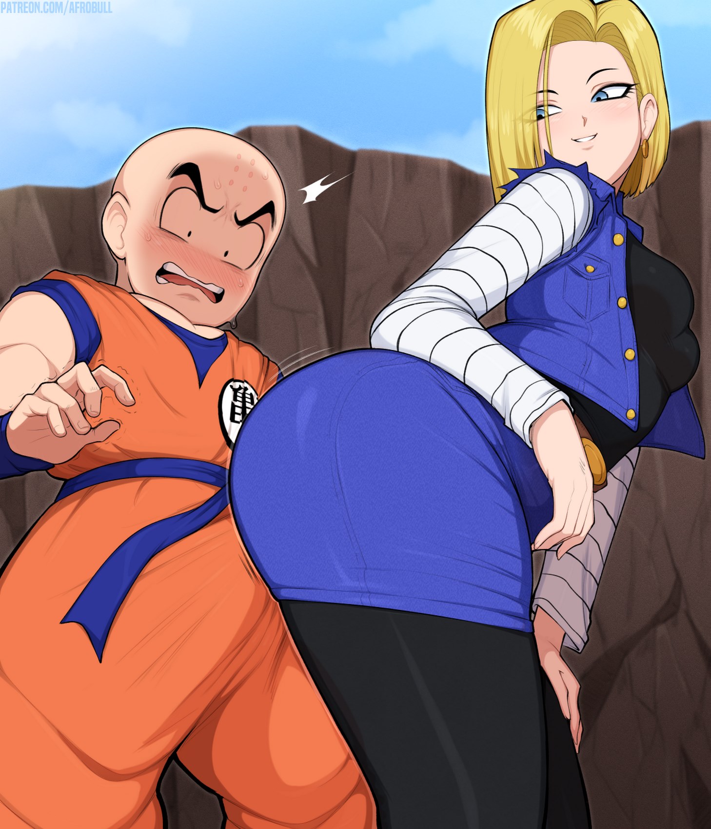 1458px x 1700px - Dragon Ball Z) Afrobul- Android 18 and Krillin â€¢ Free Porn Comics