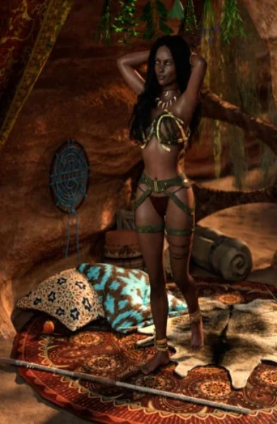 Naama - Lonely Ebony Huntress Got Force Fucked By Two Monsters