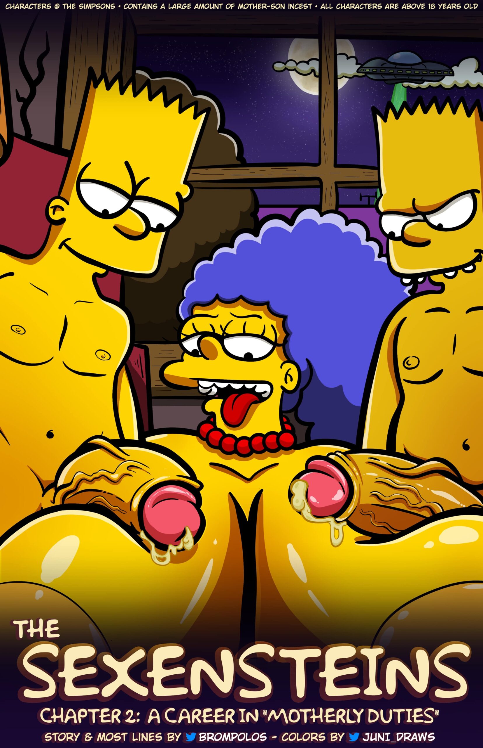 Simpsons Bondage Lactation - Brompolos - The Sexensteins (Simpsons) Chapter 2 â€¢ Free Porn Comics
