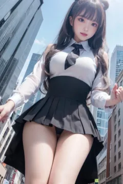 Giant girl looking down (10)