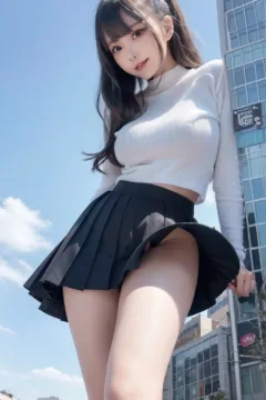 Giant girl looking down (11)