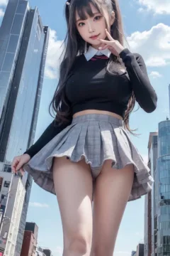 Giant girl looking down (18)