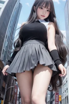 Giant girl looking down (19)