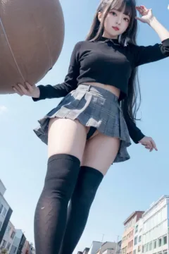 Giant girl looking down (46)