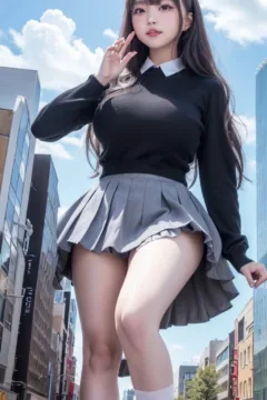 Giant girl looking down (52)