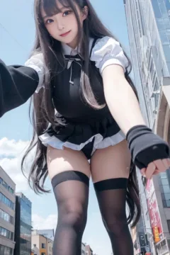 Giant girl looking down (57)