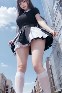 Giant girl looking down (62)