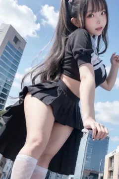 Giant girl looking down (63)