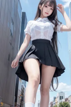 Giant girl looking down (65)