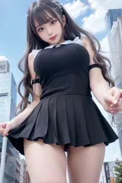 Giant girl looking down (68)