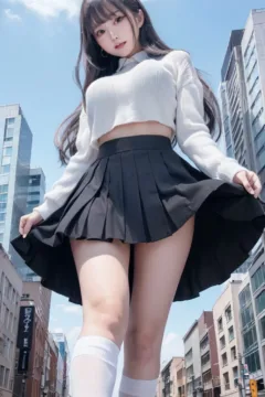 Giant girl looking down (7)